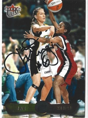 Jae Kingi Autographed 2002 Fleer Ultra WNBA Basketball Card Detroit Shock #70 - Image 1 of 3