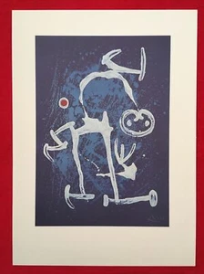 Miro Joan Miró, Uneducated Blue , Offset Lithograph, Vintage, Paris, 1972 - Picture 1 of 7