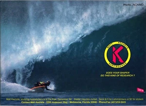Tablas de surf Matt Kechele anuncio impreso arte de pared decoración efímera foto de abuelo - Imagen 1 de 1