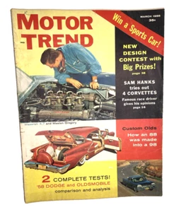 Vintage MOTOR TREND Magazine - March 1958 - Picture 1 of 2