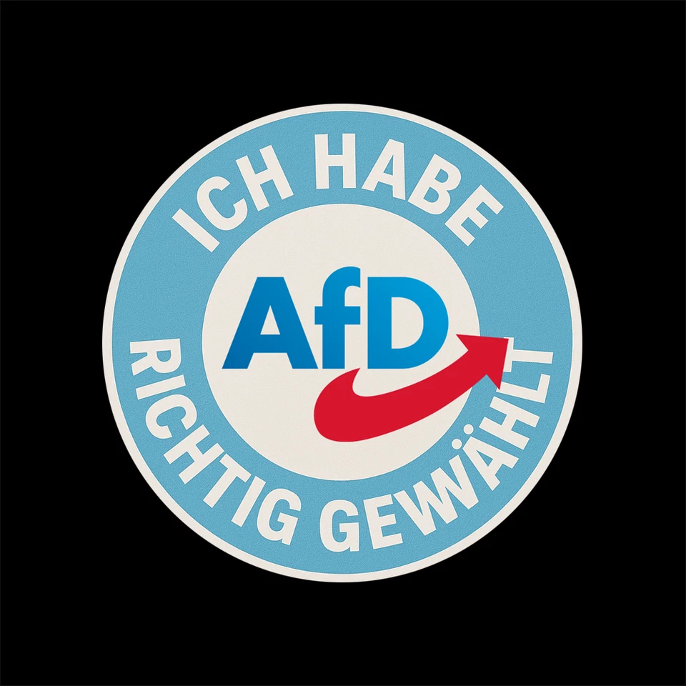 Ich habe richtig gewählt AfD Alternative für Deutschland DTF Vollfarb T-Shirt - Bild 1 von 1
