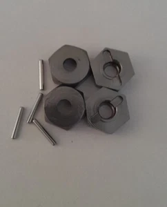 1/10 ALU Radmitnehmer Rad Adapter 12mm Sechskant Reifen Tuning 5 mm Anthrazit - Bild 1 von 3