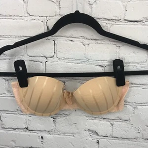 Felina Bra Womens 34B Balconette Strapless Lined Lace Underwired - Picture 1 of 13