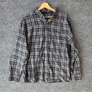 Todd Snyder Mens XXL Flannel Shirt Gray Black Plaid Button Up Casual Streetwear - Picture 1 of 6