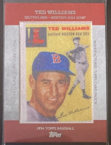 Ted Williams 2013 Topps Manufactured 1954 Commemorative Patch Card #mcp-6 (5495) - Picture 1 of 2