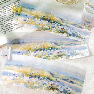 2m Wild Flowers Field Adhesive Washi Tape Landscape Paper Masking Stickers Art - Picture 1 of 13