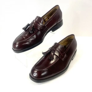 Florsheim Dress Casual Slip-on Tassel Loafers Burgundy Mens 10 1/2 D Leather - Picture 1 of 11