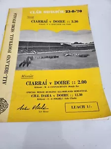 GAA All Ireland Semi Final Football 1970 Kerry V Derry Programme. - Picture 1 of 5