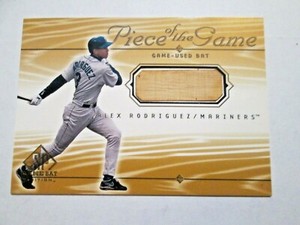 2000 Upper Deck Piece of the Game Alex Rodriguez Seattle Mariners Game -Used