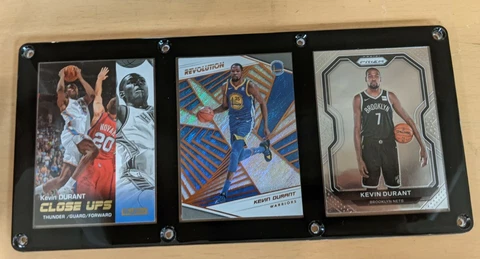KEVIN DURANT 3 CARD PLAQUE OKC THUNDER GOLDEN STATE WARRIORS BROOKLYN NETS Cover