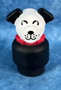Vintage Fisher Price Little People Black & White Lucky Dog Figure - Picture 1 of 6