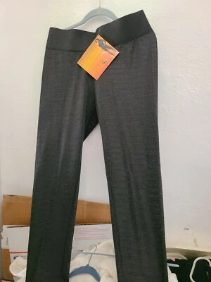 NWT Serena Williams M BLACK Pull-on Leggings Zipper on back of legs 29" inseam - Image 1 of 4