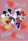 Carte de vœux poinçon de la Saint-Valentin Walt Disney Mickey et Minnie Mouse