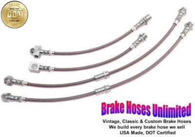 CONJUNTO DE MANGUEIRA DE FREIO INOXIDÁVEL Chevrolet Camaro 1988 com pacote Performace - Imagem 1 de 2