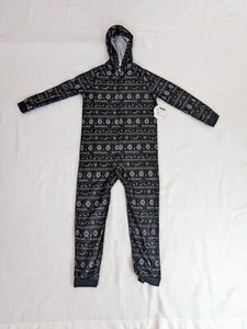 New HARRY POTTER Kids One Piece Pajama Hogwarts PJ's Long Sleeve Size 10/12 - Picture 1 of 6