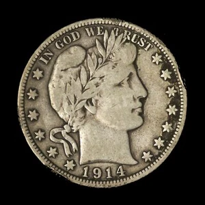 1914-50c Barber Half Dollar - Free Shipping USA - Picture 1 of 3