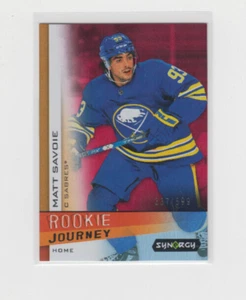 23/24 UD Synergy Buffalo Sabres Matt Savoie Rookie Journey card #RJ-14 Ltd #/599 - Bild 1 von 2