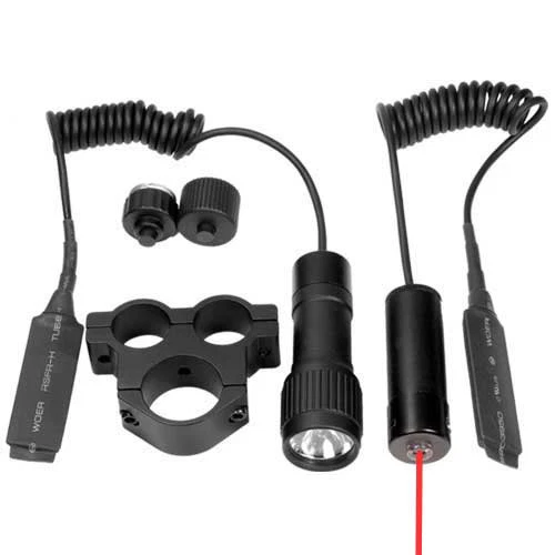 Barska Tactical Red Dot Laser Sight w/ Flashlight & Mount For Scope, AU11005 - Image 1 of 3