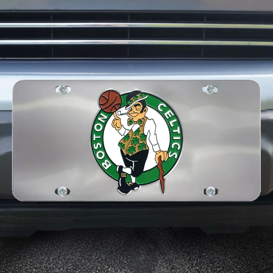 Fanmats 28628 Boston Celtics 3D Stainless Steel License Plate - Изображение 1 из 1