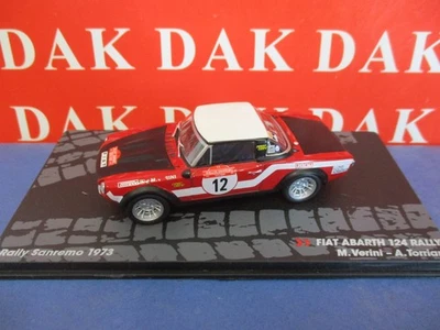 Die cast 1/43 Modellino Auto Fiat 124 Abarth Rally Sanremo 1973 M. Verini - Immagine 1 di 4