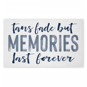 Tans Fade But Memories Last White 18 pulgadas X 30 in. Doo exterior antideslizante de poliéster - Imagen 1 de 9