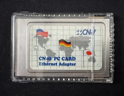CNet CN40 PC Card Ethernet Adapter PCMCIA Card (C) Type II 18-1C-40BC - Image 1 of 2