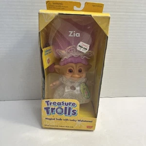 Vintage Troll Doll Troll Treasure Trolls Zia La Sposa Troll Capelli Rosa Galoob - Foto 1 di 8