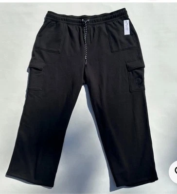 Nuevo con etiquetas Pantalones Calvin Klein Negro Carga Pierna Abierta Cintura Elástica Tirar Tanga Talla:3X Foto 1 de 4