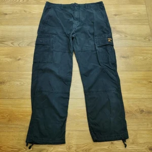 Superdry Pantalón Cargo Hombre W36 L32 Negro Utility Wear Ejército Militar Bolsillos - Imagen 1 de 13