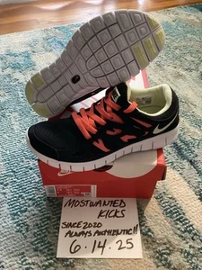 DS 2021 Nike Free Run 2 Black Lime Ice Ember Women’s Sz 7.5/Men’s Sz 6 - Picture 1 of 10