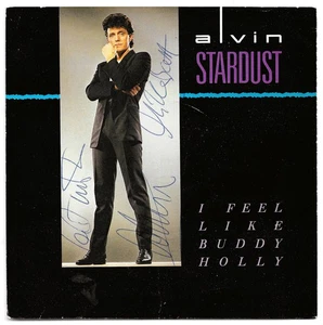 ALVIN STARDUST I Feel Like Buddy Holly * SIGNED! * UK 7" CBS 2784 EX/VG+ 1984 - Picture 1 of 3