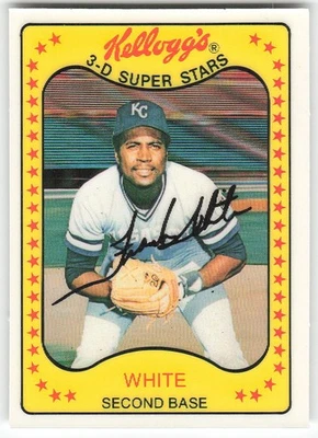 1981 Kellogg's 3-D Super Stars #34 Frank White BASEBALL Kansas City Royals - Image 1 of 2