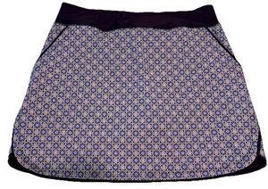 Lands End Damas Talla 12 Tenis Golf Pickleball Skort Elástico Pull On Geométrico - Imagen 1 de 7