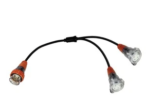 Adaptador de cable divisor 32 amperios 5 pines 3 fases a 2 x 32 amperios 3 pines monofásico 240 V - Imagen 1 de 3
