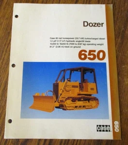 Case 650 Dozer Crawler Sales Brochure Literature Ad CE44390-R1 Dated 1991 - Picture 1 of 4