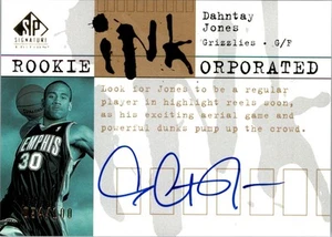 2003-04 SP Signature Edition Rookie INKorporated #DJ Dahntay Jones AUTO /100 BSK - Picture 1 of 2