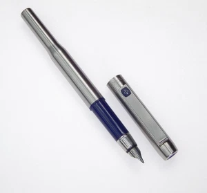 Pluma Estilográfica Parker 25 Acero y Azul - De Colección - Imagen 1 de 8