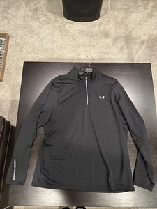 Men's Under Armour Black 1/4 Zip Athletic Jacket XL Pullover - Picture 1 of 8