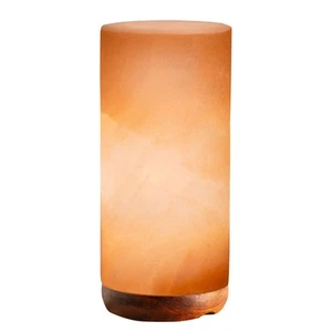 Himalayan Pink Salt Lamp Carved Rock Crystal Light Cylinder 12V 12W - Picture 1 of 6