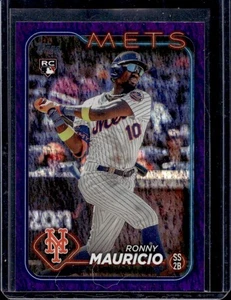 2024 Topps Ronny Mauricio RC Purple Holofoil Rookie #118/799 Mets - Picture 1 of 2