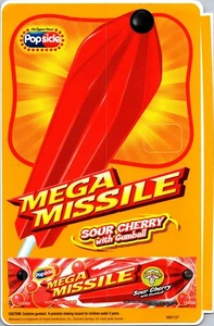 Vintage Good Humor Pricing Sticker 5"x7" Mega Missle Sour Cherry Popsicle - Picture 1 of 2