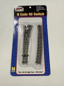 Atlas #2751 Right-Hand Standard Customline Turnout Track - N Scale switch Rails - Picture 1 of 2