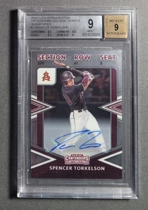 2020 Elite Extra Edition Spencer Torkelson College Ticket Signature BGS 9 Auto 9 - Picture 1 of 2