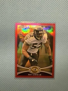 2012 Topps Chrome BCA Pink Refractor /399 Ray Lewis #121 Baltimore Ravens SP - Picture 1 of 2