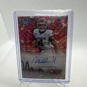 2024 BOWMAN UNIVERSITY'S BEST NIC ANDERSON MASTERPIECES AUTO ROSSO 02/10 G11 - Foto 1 di 2