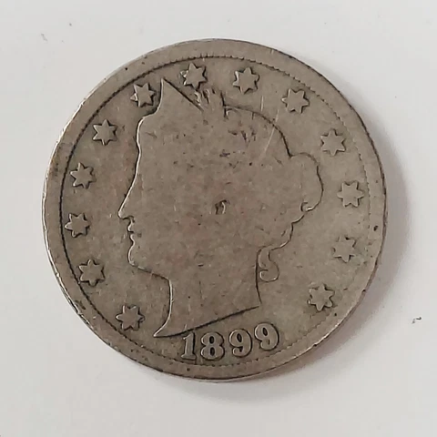 1899 Liberty V Nickel in the GOOD Range A Great Filler Coin Priced Right CHEAP! Cover