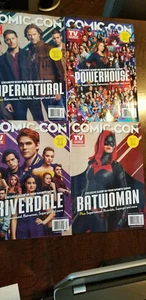 2019 SDCC COMIC CON TV GUIDE 4ER-SET SUPERNATURAL RIVERDALE BATGIRL SUPERGIRL - Bild 1 von 1