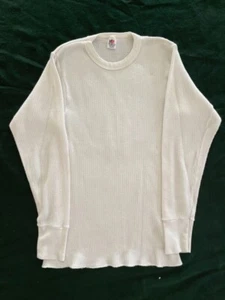 Vintage Y2K 00er Thermo Langarm weiß Unterhemd fällt klein aus unbedruckt Basic weich - Bild 1 von 5