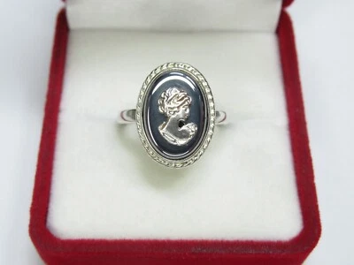 Anillo mujer plata de ley 925, hematita, 3,33 gr, talla 5,75. Foto 1 de 4