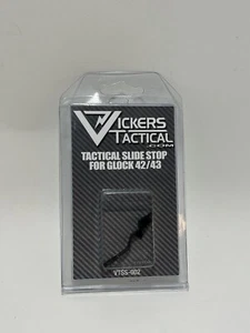 TangoDown Slide Stop Vickers Tactical fits Glock 42/43 - Enhanced Grip, Black - Picture 1 of 3